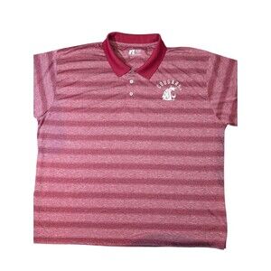 WSU Washington State Cougars Shirt Mens 3XL Big&Tall Red NCAA Football Polo